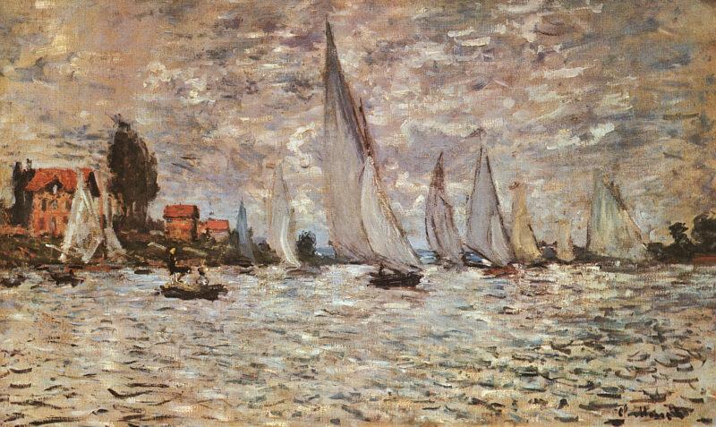 Claude Monet Regatta at Argenteuil Sweden oil painting art